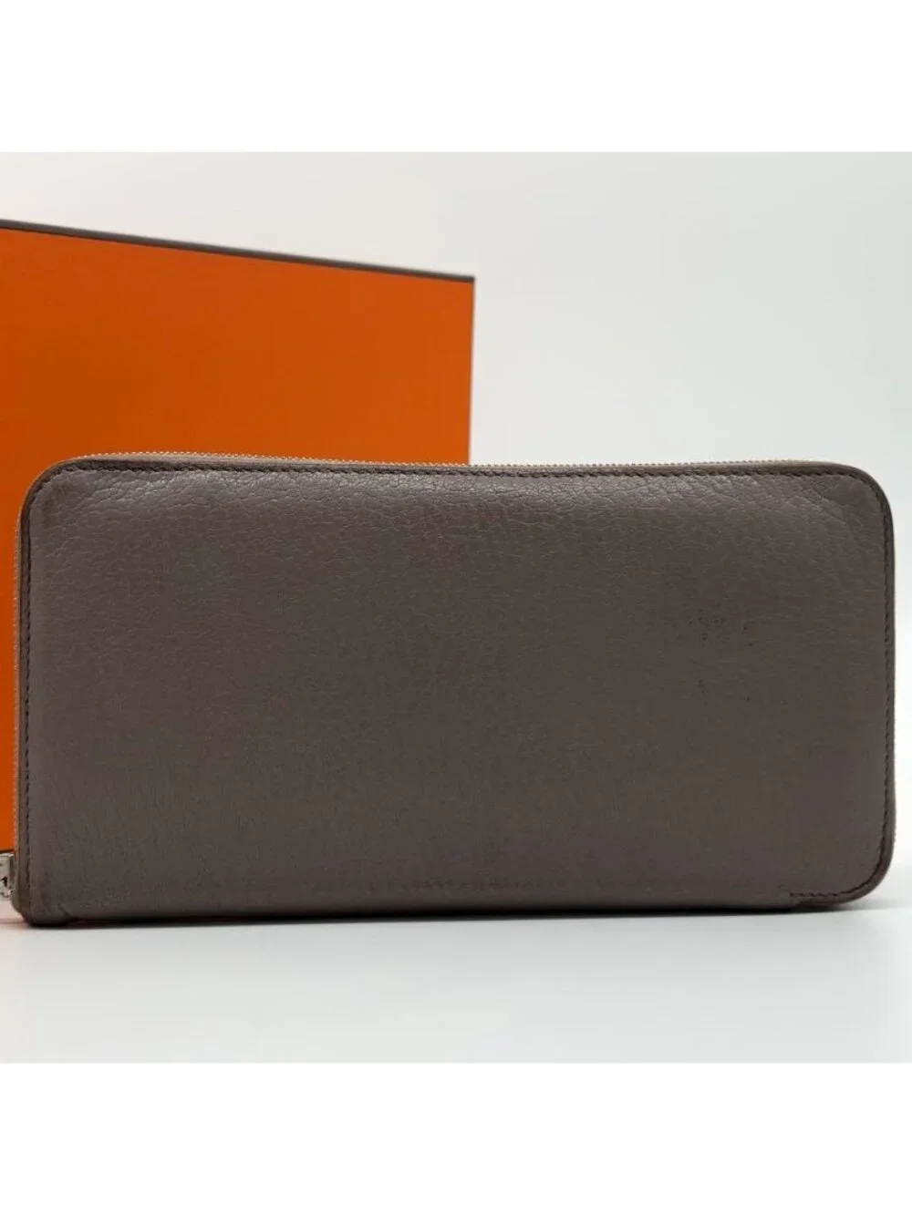 Hermes Azap Long All Leather Zip Around Wallet